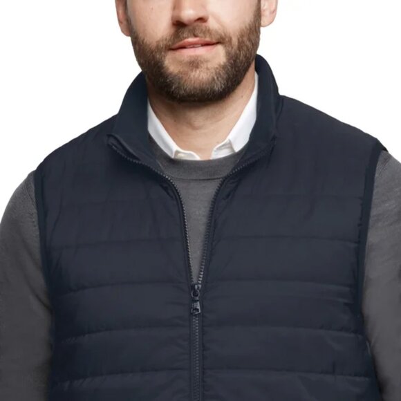 Banana Republic Men's Quilted Vest, Navy - Picture 4 of 5